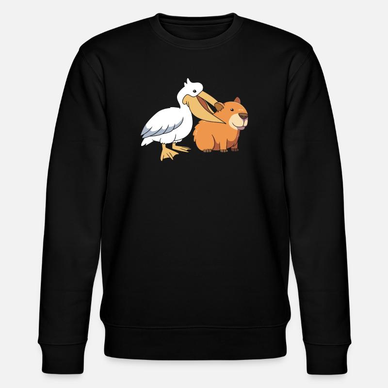 Capybara Capibara - Stanley/Stella Unisex Bio-Sweatshirt CHANGER  - Schwarz