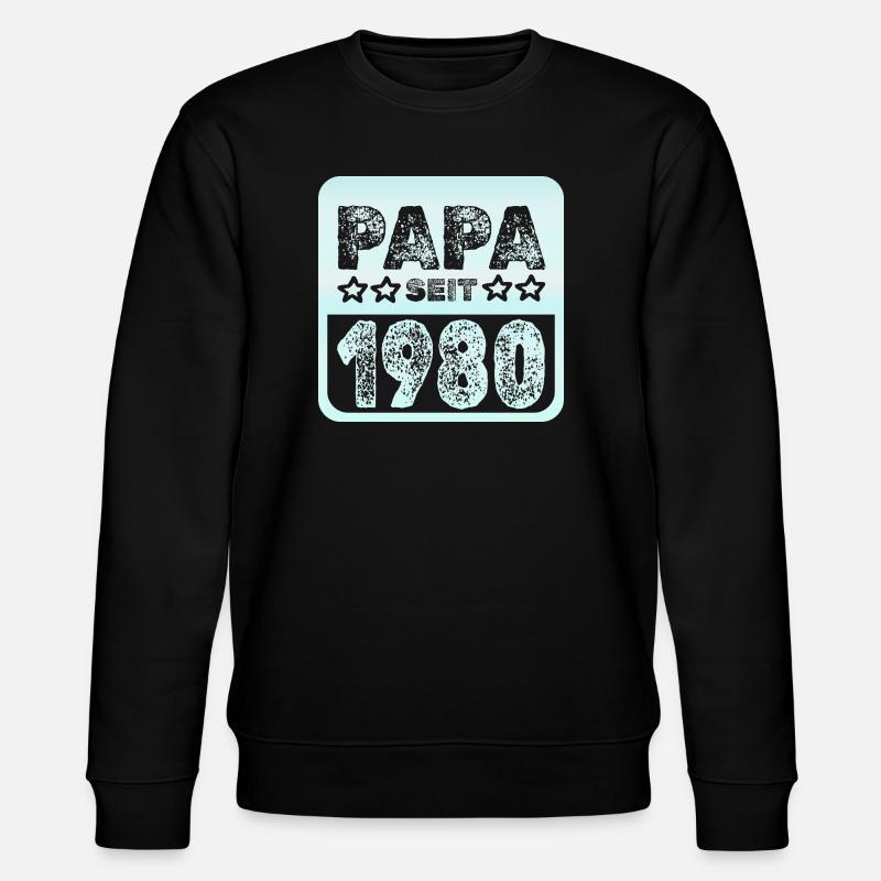 Spruch 1980 - Stanley/Stella Unisex Bio-Sweatshirt CHANGER  - Schwarz