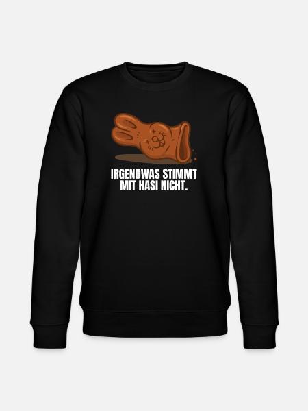 Schokoladenhase Ostern - Stanley/Stella Unisex Bio-Sweatshirt CHANGER - Schwarz