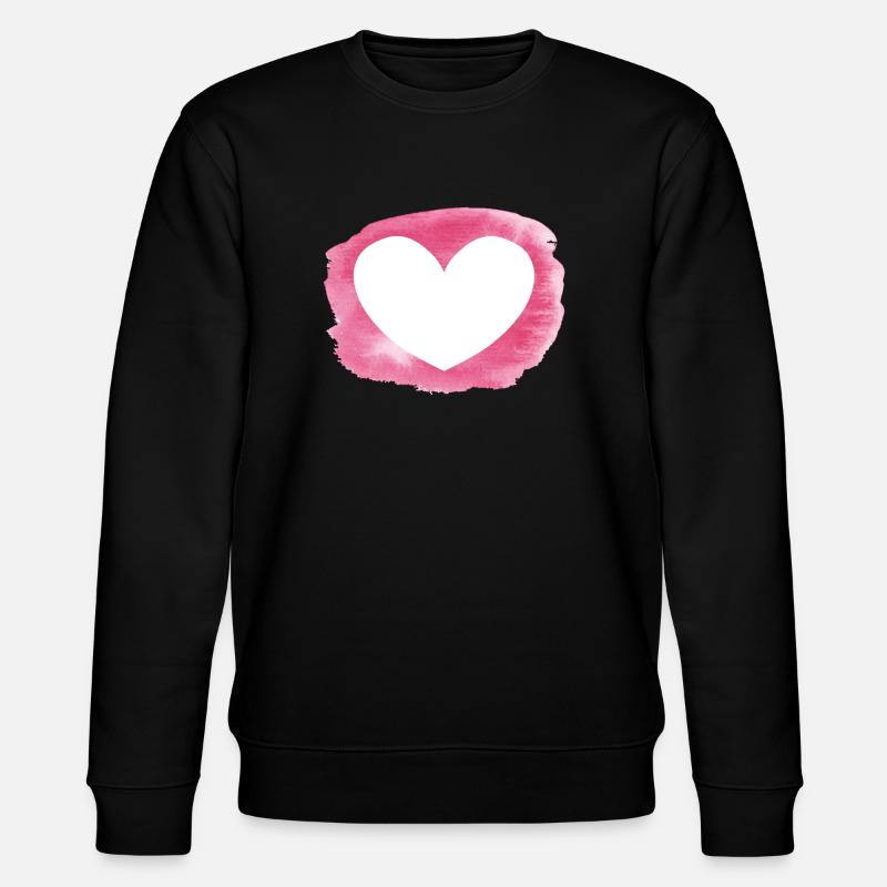 Herz - personalisierbar - Stanley/Stella Unisex Bio-Sweatshirt CHANGER  - Schwarz