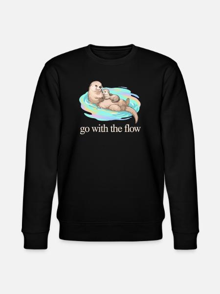 Go With The Flow Otter Duo - Stanley/Stella CHANGER Unisex Organic Sweatshirt - black