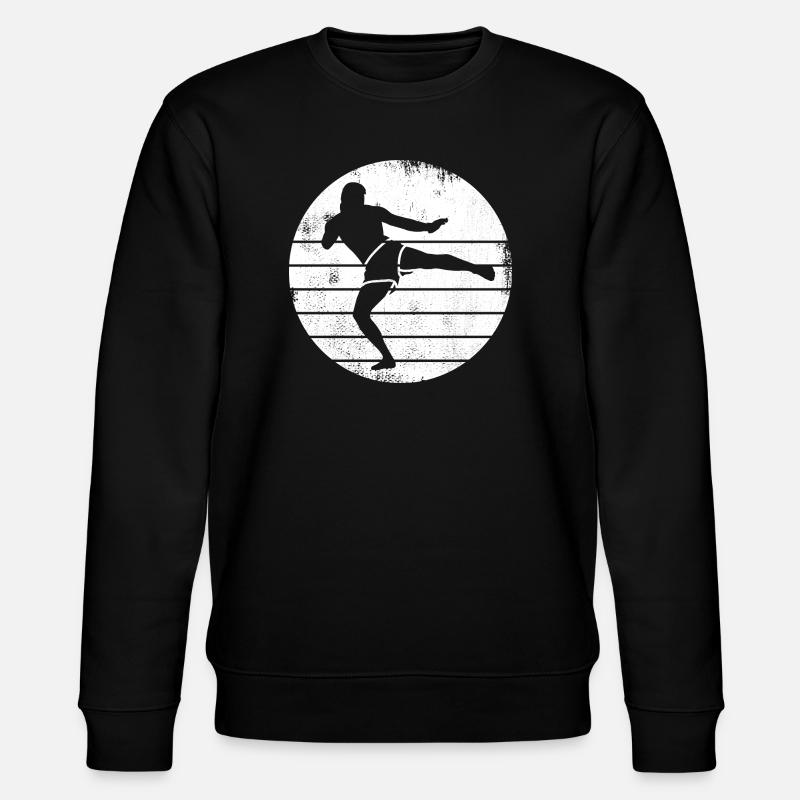 Dessin de kickboxeur - Sweat bio CHANGER Stanley/Stella Unisexe - noir