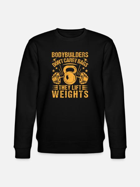 Fitness Motivation Bodybuilder Lift Weights - Stanley/Stella CHANGER Unisex Organic Sweatshirt - black