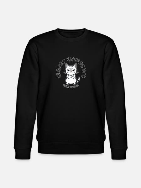 Cat Judge Since 7500 BC - Stanley/Stella CHANGER Unisex Organic Sweatshirt - black