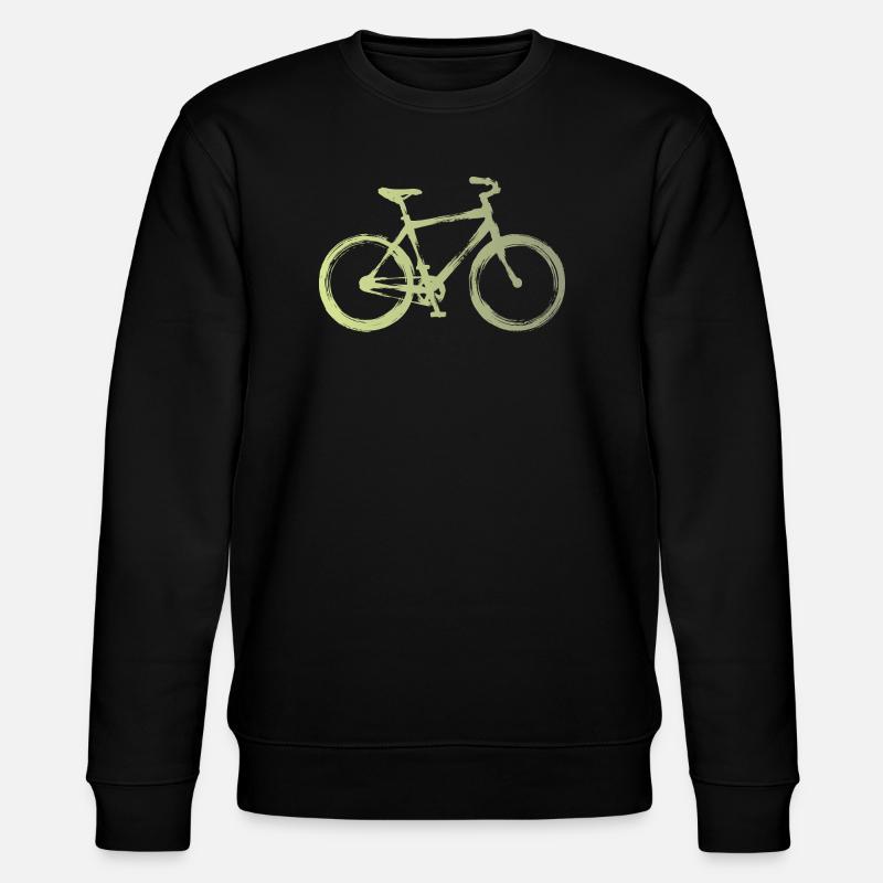 Aquarell-Fahrrad: Stadtfahrt - Stanley/Stella Unisex Bio-Sweatshirt CHANGER  - Schwarz