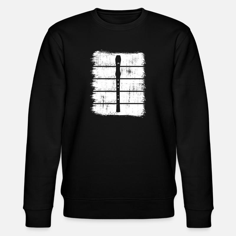 Dessin de flûte traversière - Sweat bio CHANGER Stanley/Stella Unisexe - noir