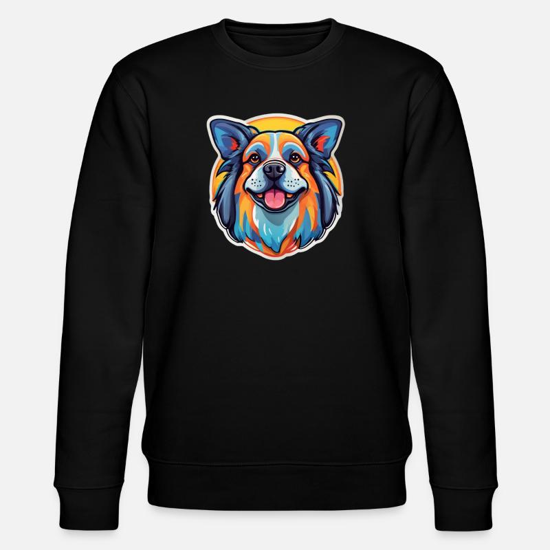 Chien Arc-en-Ciel Sourire - Sweat bio CHANGER Stanley/Stella Unisexe - noir