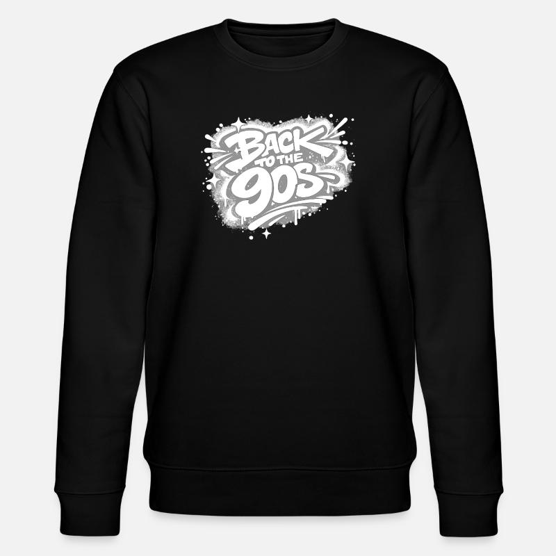 Back to the 90s Graffiti - Stanley/Stella Unisex Bio-Sweatshirt CHANGER - Schwarz