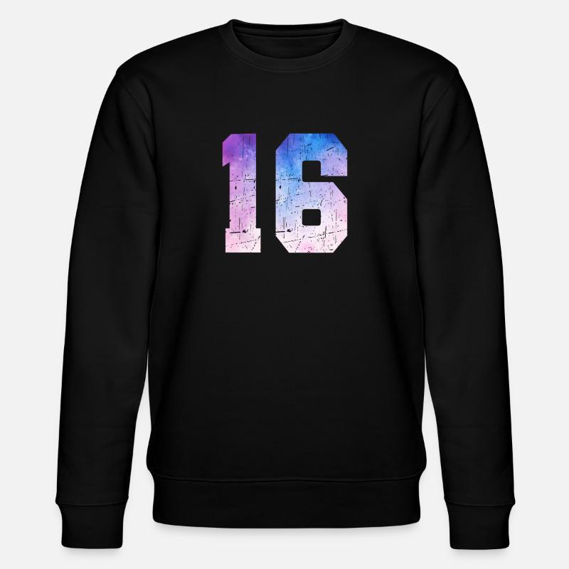 numéro 16 – Cadeau anniversaire 16 ans - Sweat bio CHANGER Stanley/Stella Unisexe - noir