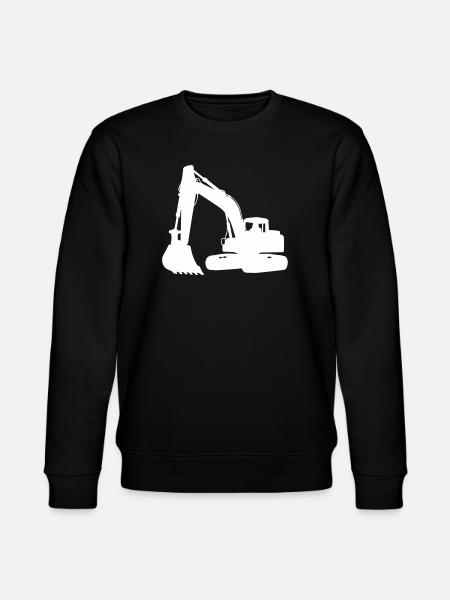 Bagger Silhouette für Baudesign - Stanley/Stella Unisex Bio-Sweatshirt CHANGER - Schwarz