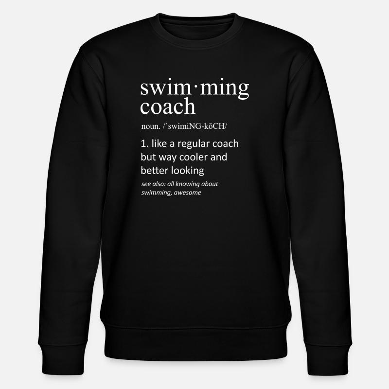 Schwimmtrainer-Definition Lustige Typografie - Stanley/Stella Unisex Bio-Sweatshirt CHANGER  - Schwarz