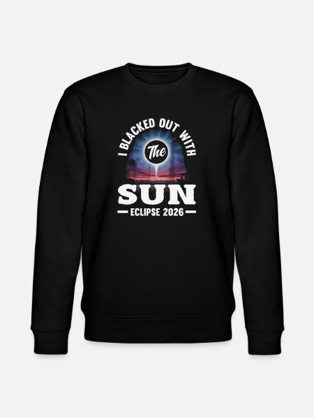 Solar eclipse 2026, August 12 - Stanley/Stella CHANGER Unisex Organic Sweatshirt - black