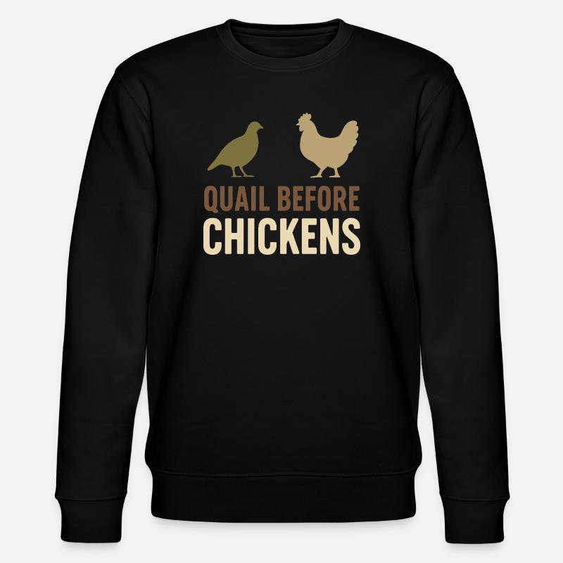 Quail Keeper Quail Farmer Backyard Quail - Stanley/Stella CHANGER Unisex Organic Sweatshirt - black