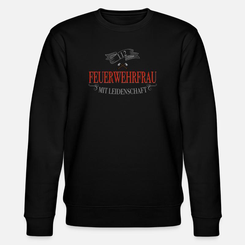 Feuerwehrfrau Mit Leidenschaft - Stanley/Stella Unisex Bio-Sweatshirt CHANGER - Schwarz