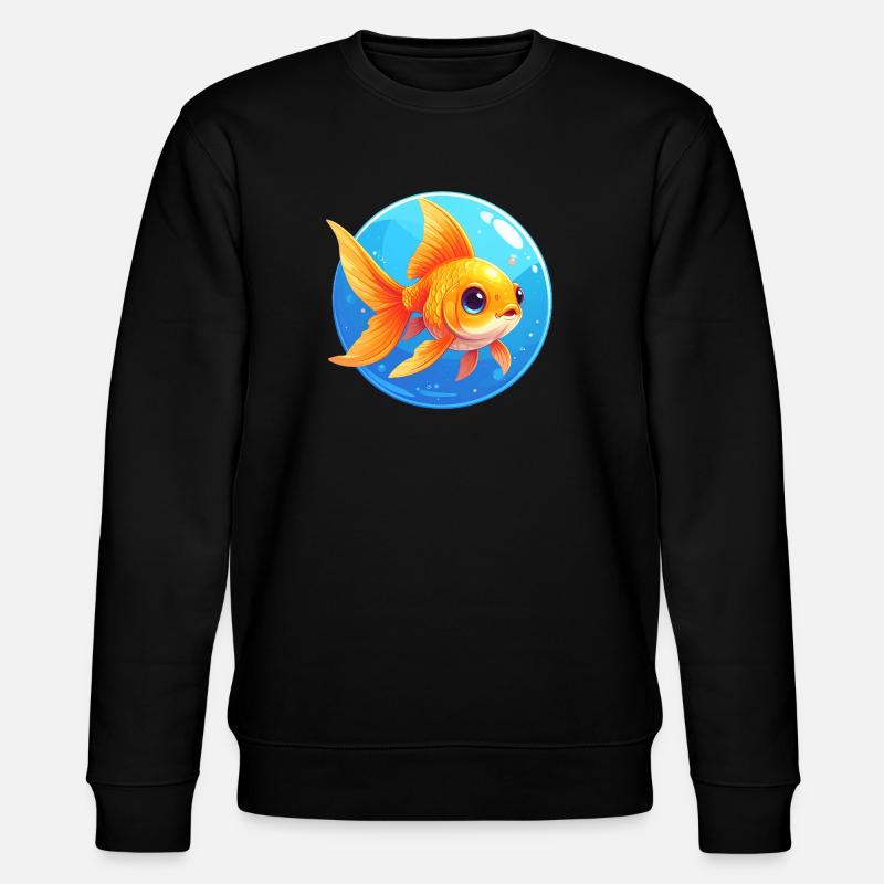 Goldfisch - Stanley/Stella Unisex Bio-Sweatshirt CHANGER  - Schwarz