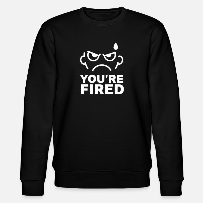 Angry Face Fired - Stanley/Stella CHANGER Unisex Organic Sweatshirt - black