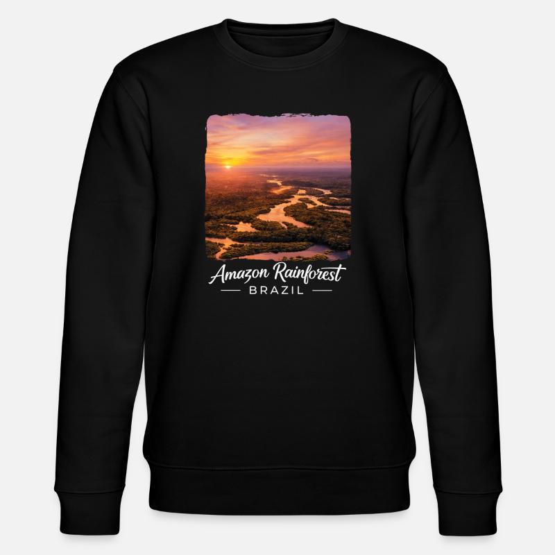 Rainforest Sunset Brazil - Stanley/Stella CHANGER Unisex Organic Sweatshirt - black