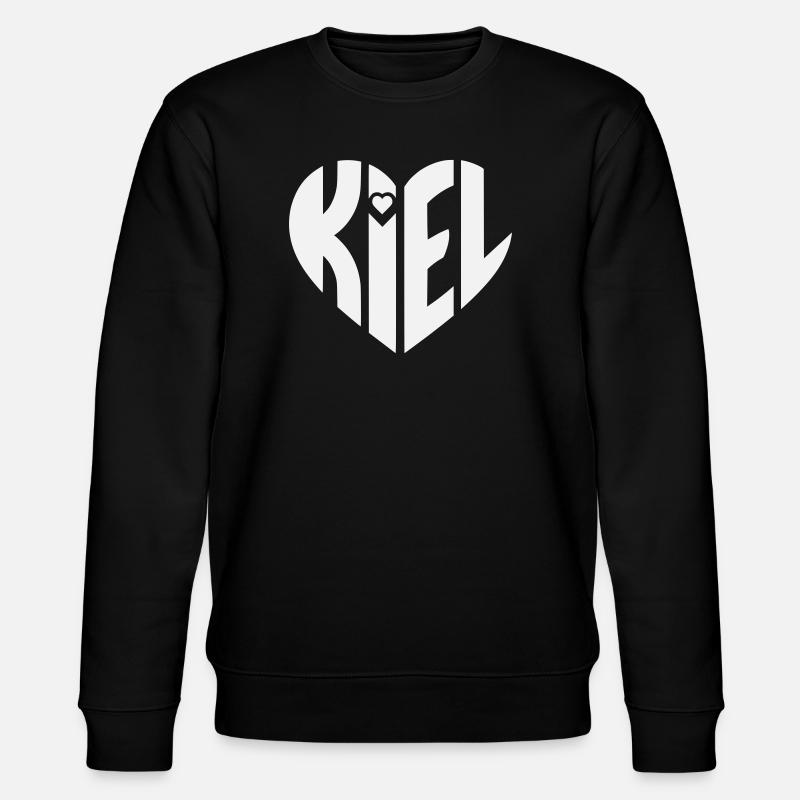 Kiel Heart Typography - Stanley/Stella CHANGER Unisex Organic Sweatshirt - black