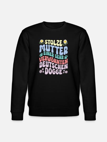 Stolze Hundemama einer Dogge - Stanley/Stella Unisex Bio-Sweatshirt CHANGER - Schwarz