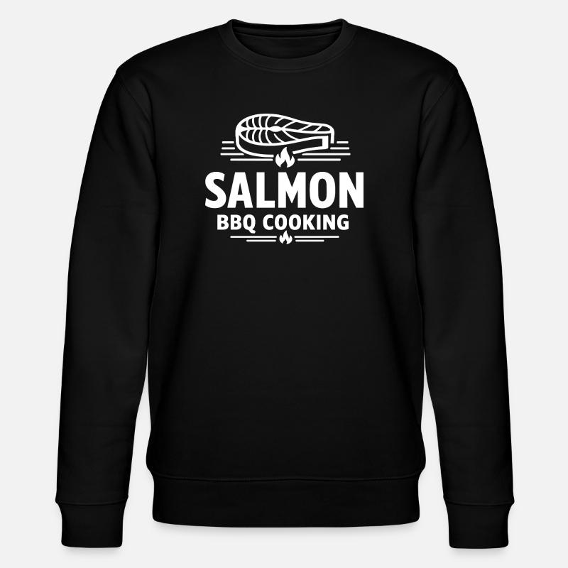 Lachs-BBQ Kochen Meeresfrüchte-Grill - Stanley/Stella Unisex Bio-Sweatshirt CHANGER  - Schwarz