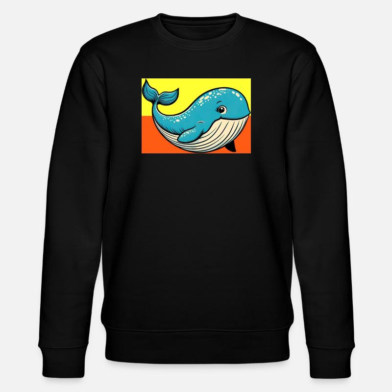 whale - Stanley/Stella CHANGER Unisex Organic Sweatshirt - black