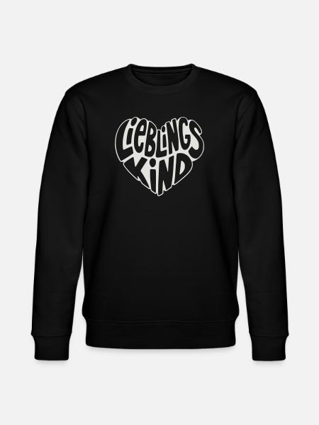 Favorite Child Heart Retro Design - Stanley/Stella CHANGER Unisex Organic Sweatshirt - black