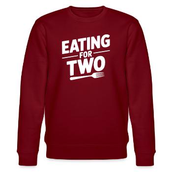 Eating for Two - Stanley/Stella CHANGER Unisex Organic Sweatshirt - burgundy - Front - Nik (191cm) & Marisol (170cm)