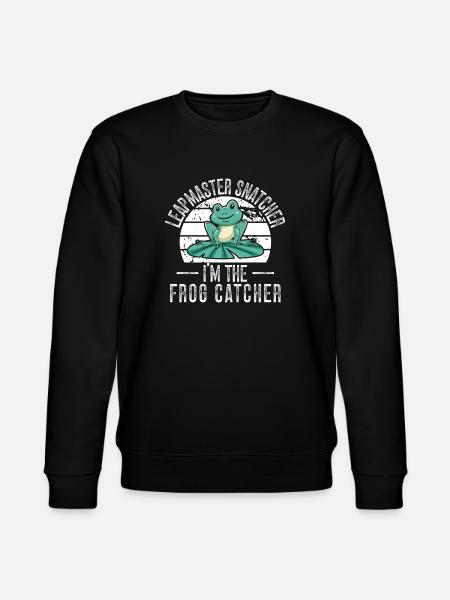 Frog Catcher Leapmaster Snatcher Frog - Stanley/Stella CHANGER Unisex Organic Sweatshirt - black