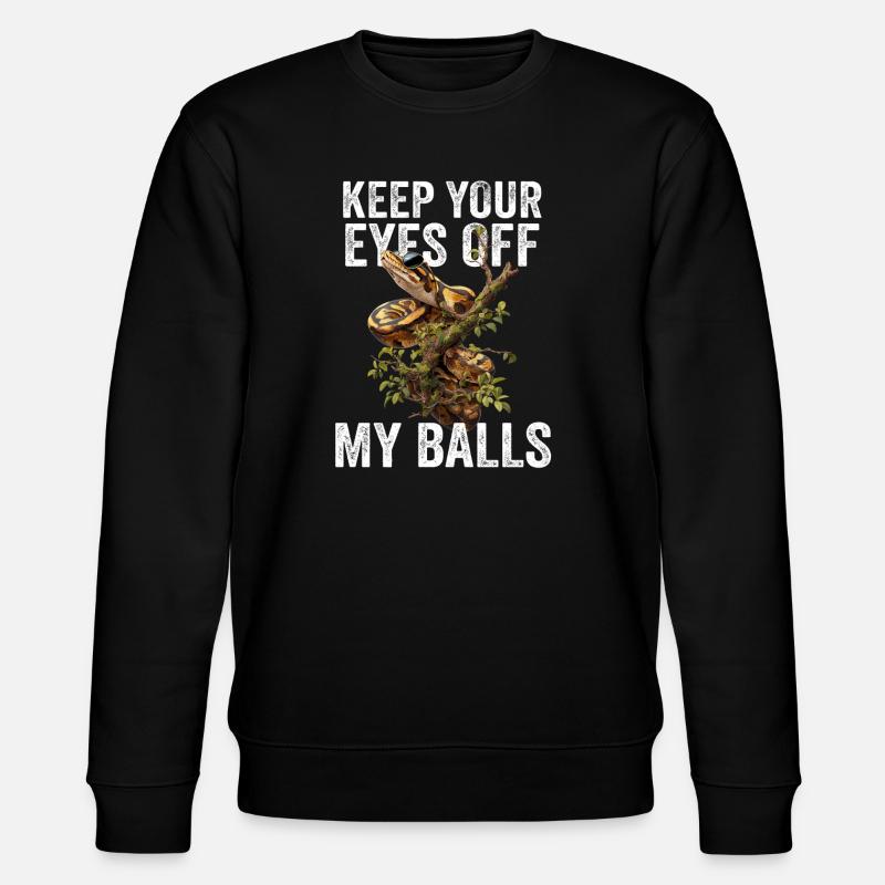 Königspython Schlangen Liebhaber Terrarium Python - Stanley/Stella Unisex Bio-Sweatshirt CHANGER - Schwarz