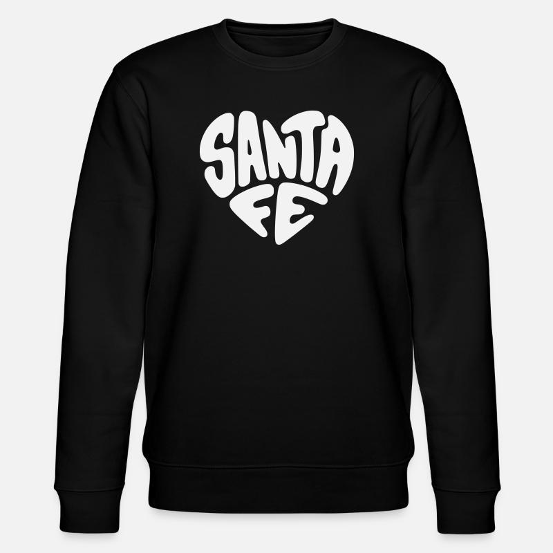 Santa Fe, Nouveau-Mexique Heart Design - Sweat bio CHANGER Stanley/Stella Unisexe - noir