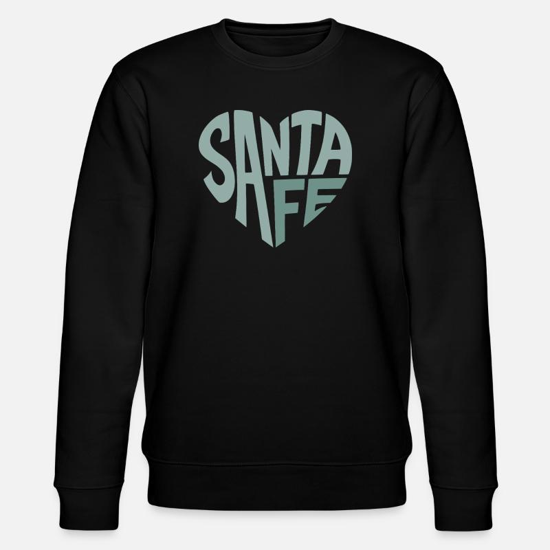 Santa Fe Schriftzug Herz - Stanley/Stella Unisex Bio-Sweatshirt CHANGER  - Schwarz