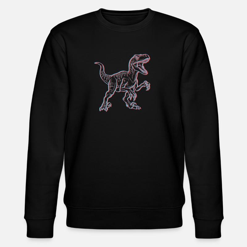 Squelette 3D de dinosaure néon - Sweat bio CHANGER Stanley/Stella Unisexe - noir