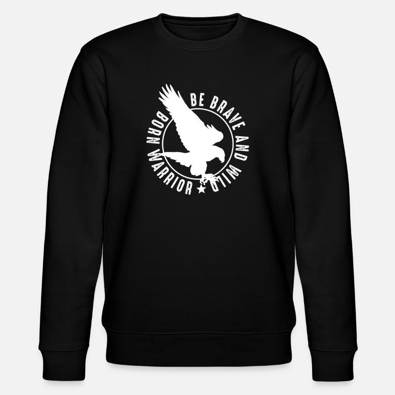 Emblème de l’aigle guerrier courageux - Sweat bio CHANGER Stanley/Stella Unisexe - noir
