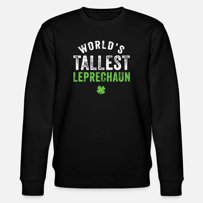 Der höchste Leprechaun der Welt - Stanley/Stella Unisex Bio-Sweatshirt CHANGER  - Schwarz
