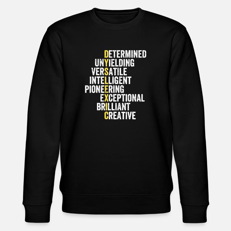 Pile d’adjectifs d’accent jaune - Sweat bio CHANGER Stanley/Stella Unisexe - noir