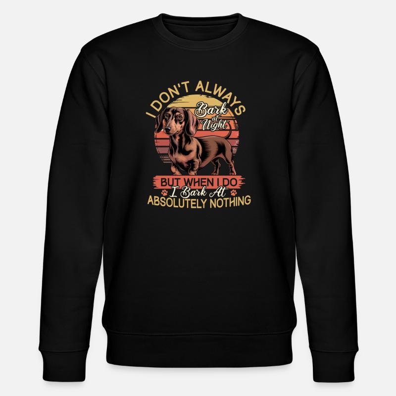 Funny Dog Breed Dachshund - Stanley/Stella Unisex Bio-Sweatshirt CHANGER  - Schwarz