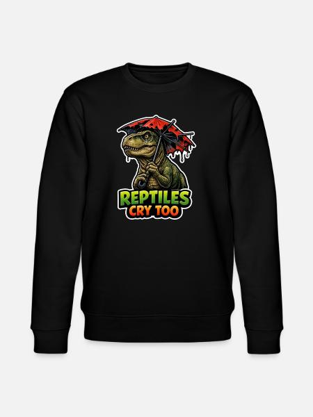 Emo-dinosaurier, Trauriger Dino, Emotionaler - Stanley/Stella Unisex Bio-Sweatshirt CHANGER  - Schwarz