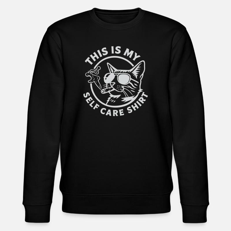 Mon t-shirt de chat d’auto-soin - Sweat bio CHANGER Stanley/Stella Unisexe - noir