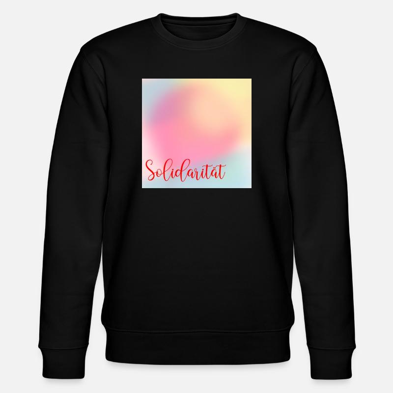 Werte Solidarität - Stanley/Stella Unisex Bio-Sweatshirt CHANGER  - Schwarz