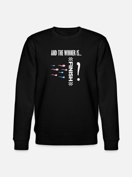 And the winner is sperm race funny - Stanley/Stella CHANGER Unisex Organic Sweatshirt - black