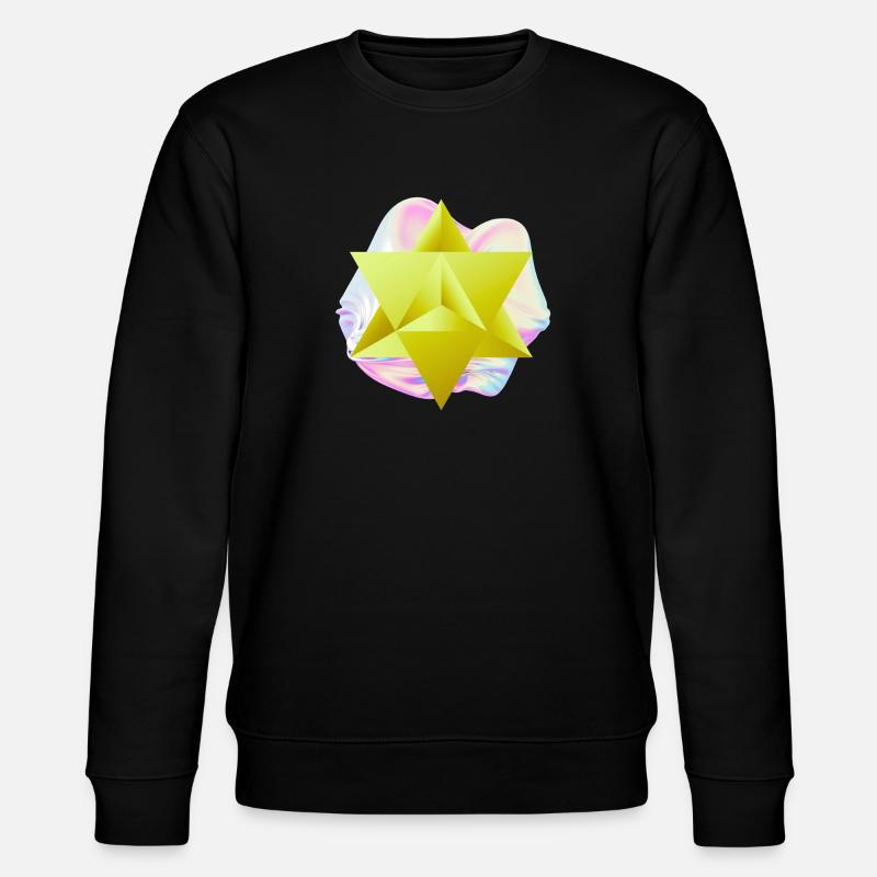 Surreal Merkaba Star - Stanley/Stella CHANGER Unisex Organic Sweatshirt - black