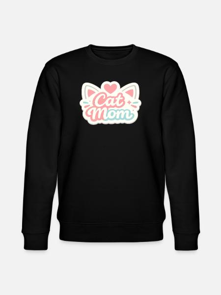 Motif pastel de maman chat - Sweat bio CHANGER Stanley/Stella Unisexe - noir