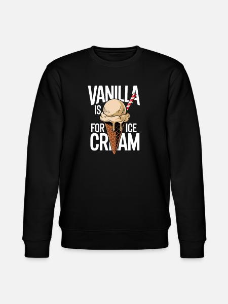 Vanille Eiscone im Kontrast - Stanley/Stella CHANGER Unisex Organic Sweatshirt - black