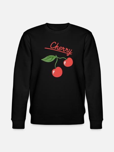 Cherry Fruit Summer Design - Stanley/Stella CHANGER Unisex Organic Sweatshirt - black