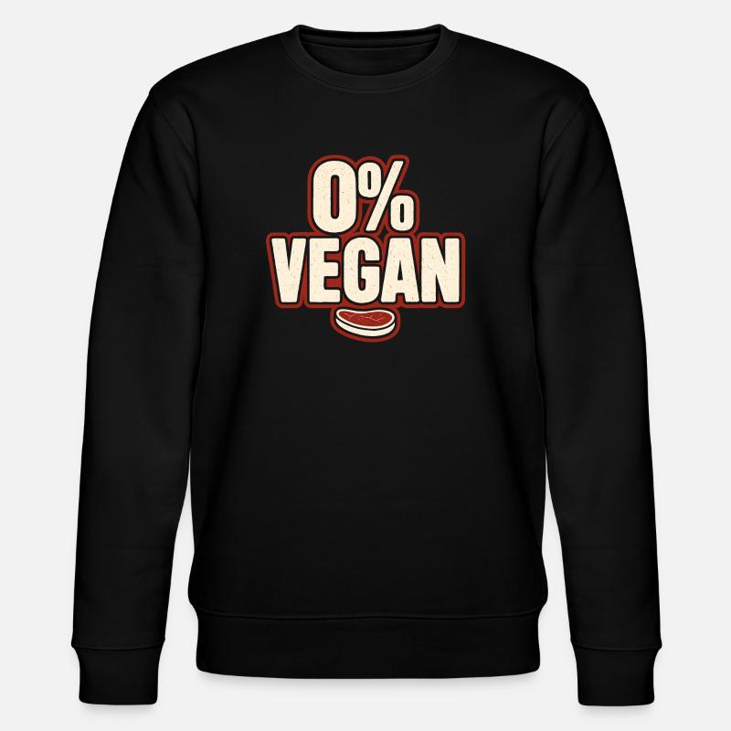 0% Vegan – Retro Statement - Stanley/Stella Unisex Bio-Sweatshirt CHANGER  - Schwarz