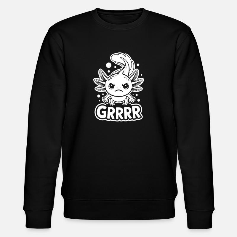 Grumpy Axolotl GRRRR - Sweat bio CHANGER Stanley/Stella Unisexe - noir