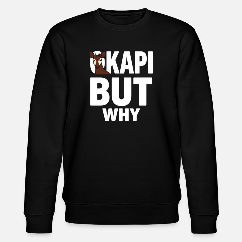 Okapi-liebhaber Okapi-tier Seltene Tierweltliebe - Stanley/Stella Unisex Bio-Sweatshirt CHANGER - Schwarz