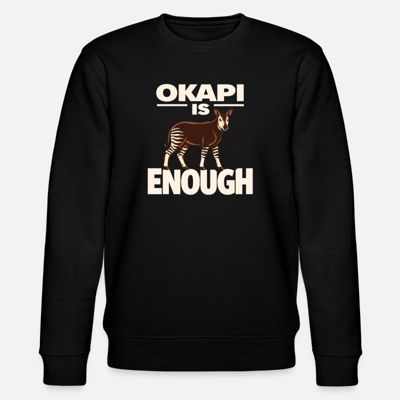 Okapi-liebhaber Okapi-tier Seltene Tierweltliebe - Stanley/Stella Unisex Bio-Sweatshirt CHANGER  - Schwarz