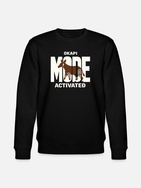 Okapi-liebhaber Okapi-tier Seltene Tierweltliebe - Stanley/Stella Unisex Bio-Sweatshirt CHANGER - Schwarz