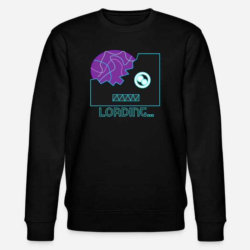 Cyberpunk Roboter-Neon - Stanley/Stella Unisex Bio-Sweatshirt CHANGER  - Schwarz